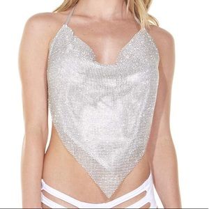 Rhinestone Halter Top